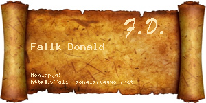 Falik Donald névjegykártya