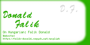 donald falik business card